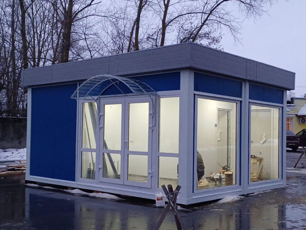 пост охраны с панорамным остеклением