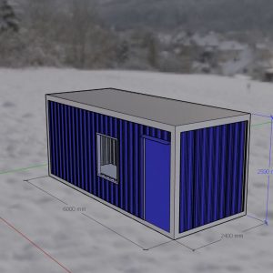 блок-контейнер визуализация 3d