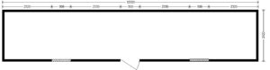 Планировка Блок-контейнер стандарт 12,0 м